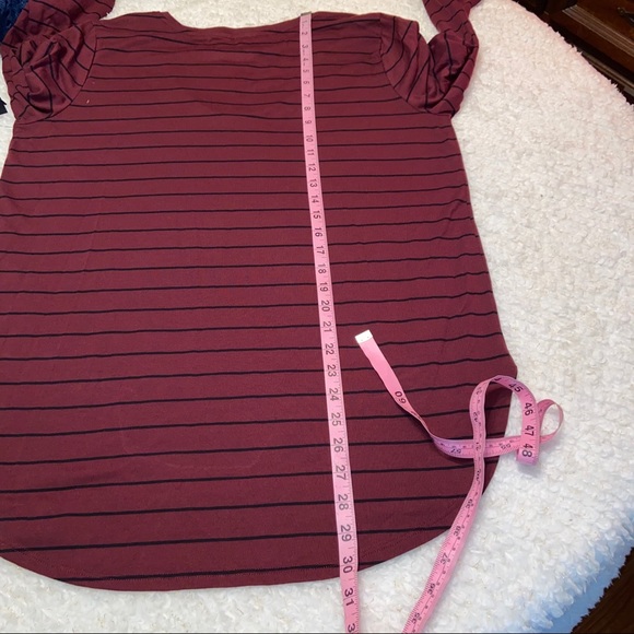 NWT Ana rusty brown black stripe tunic‎ shirt - Picture 6 of 10